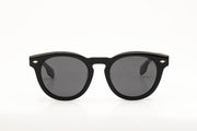 Sunglasses with black acetate frame  on a white background.